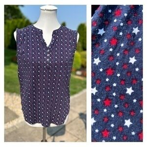Red white and blue stars tank top